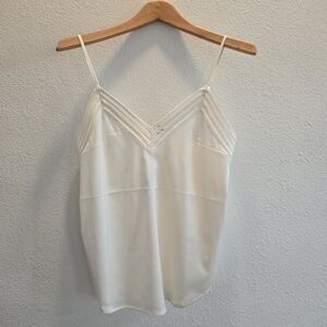 Forever 21 Cream Ivory Strappy SatinTank Top Camasole NWT Small 90s Y2k Retro